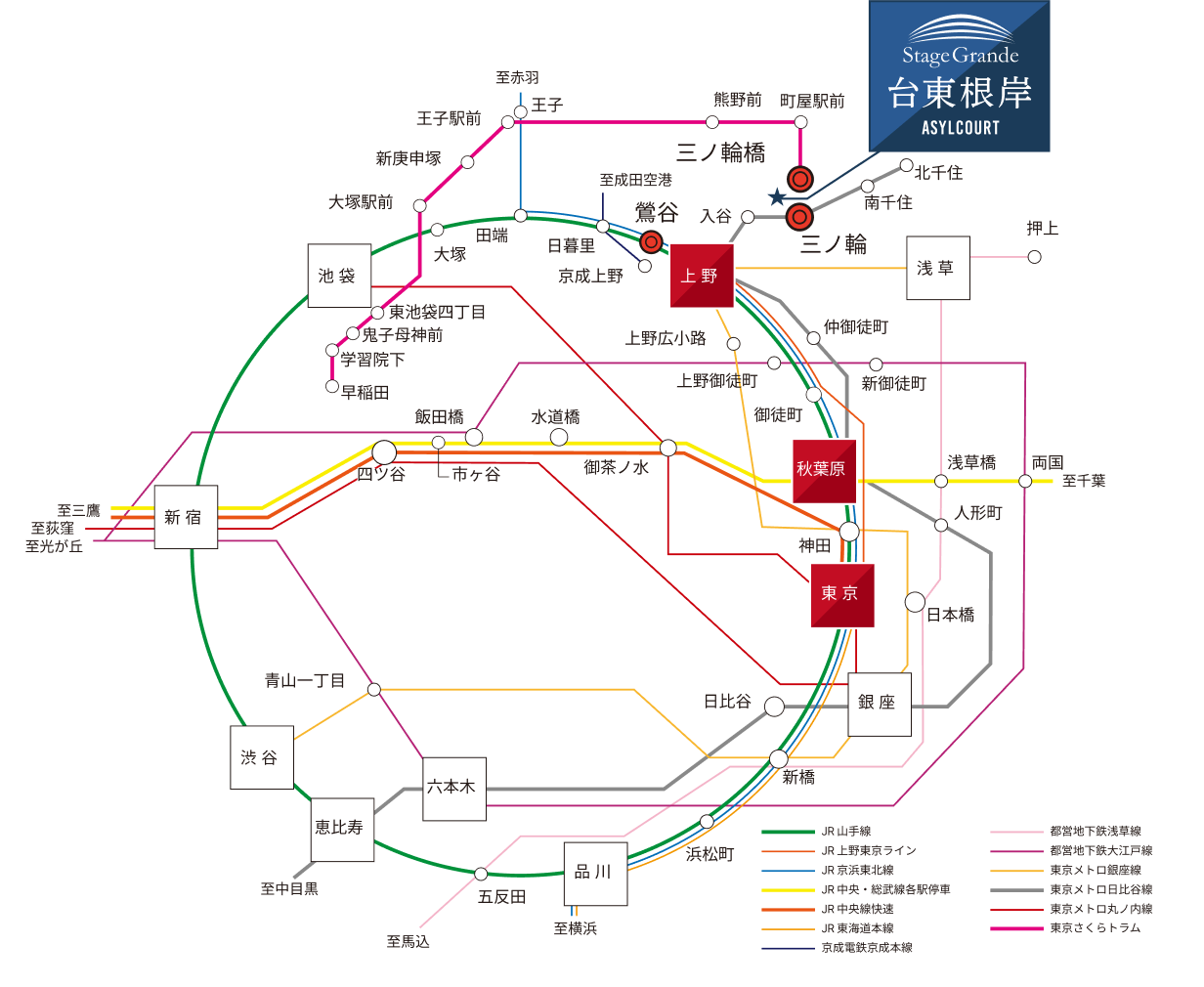 電車でのアクセス図